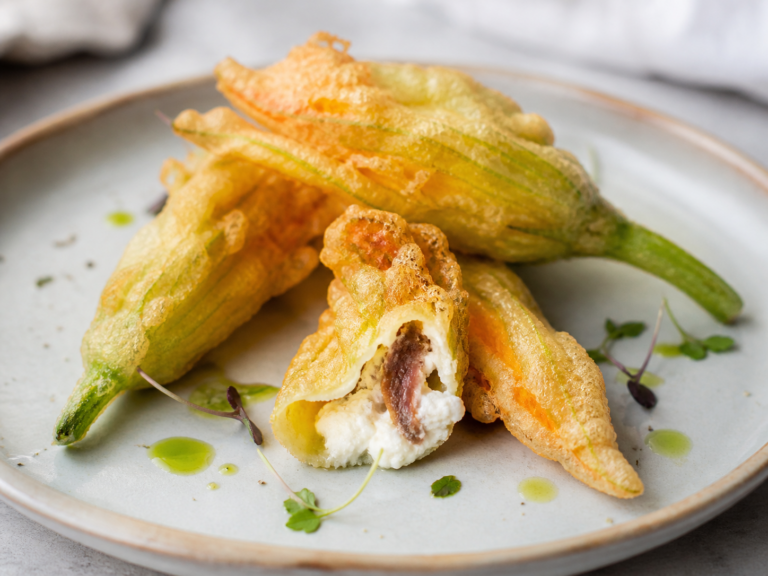 Flores de calabaza en Tempura